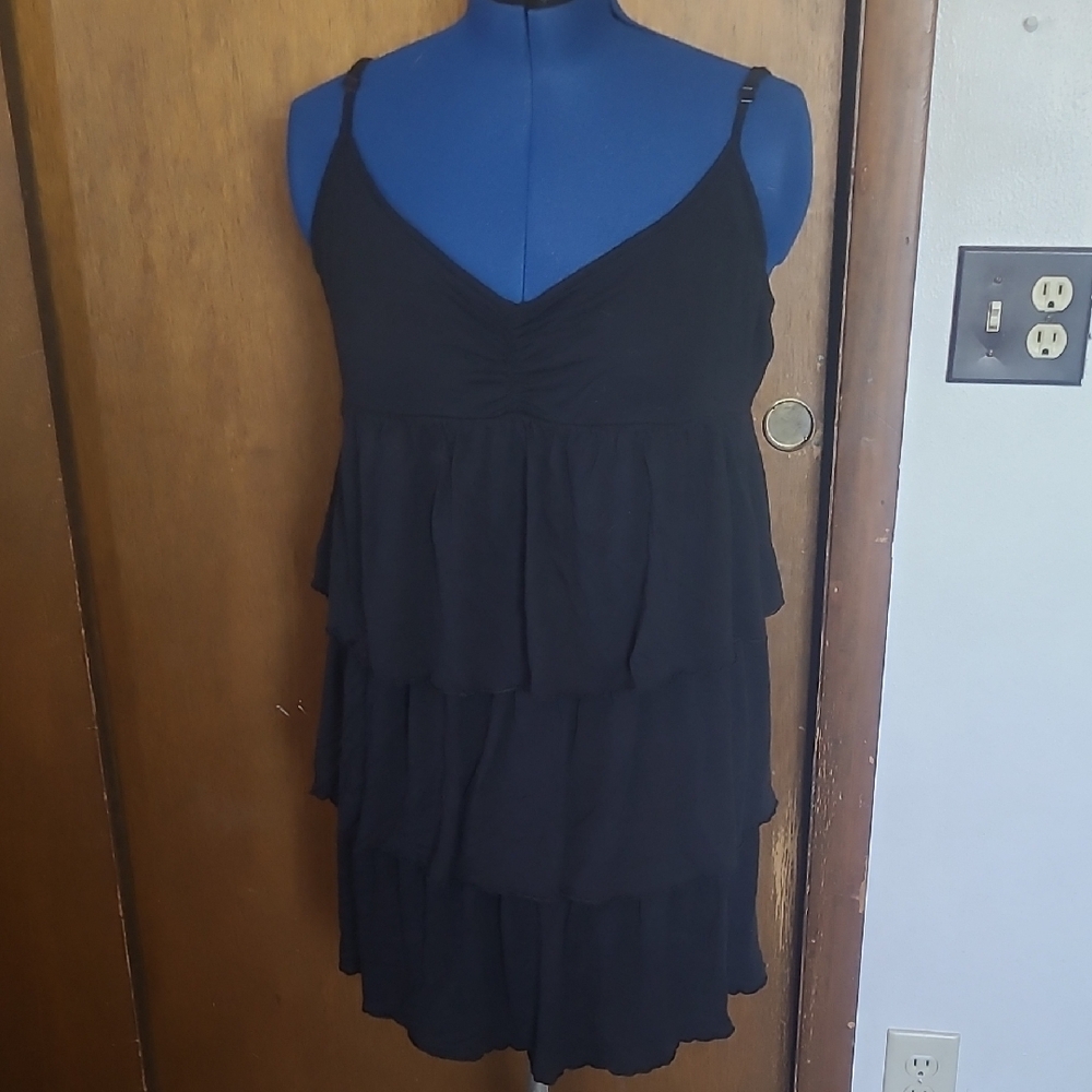 Black Tiered Sleeveless Dress
